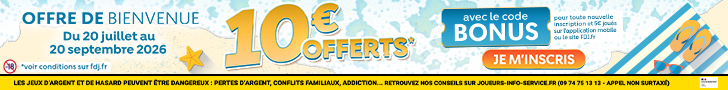 FDJ : 10 euros offerts avec le code BONUS