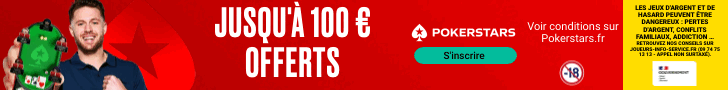 PokerStars - jusqu'à 100 euros offerts