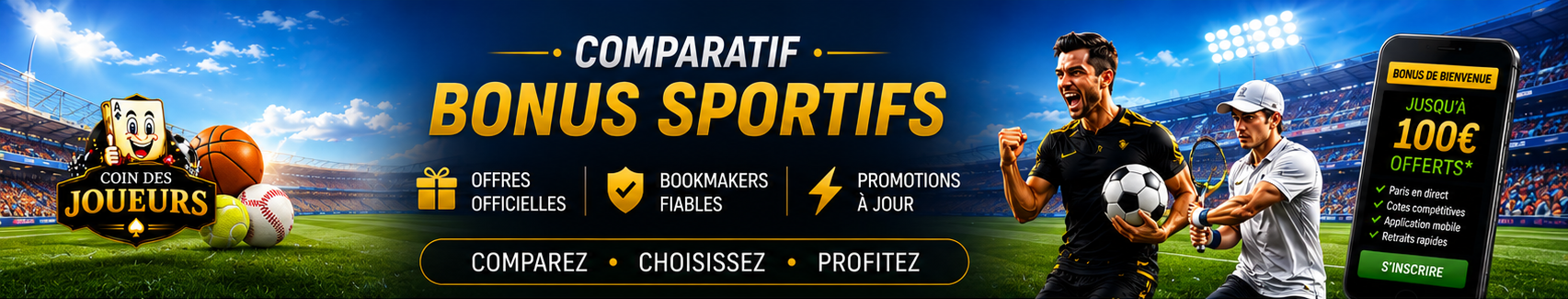 Comparatif des bonus de paris sportifs