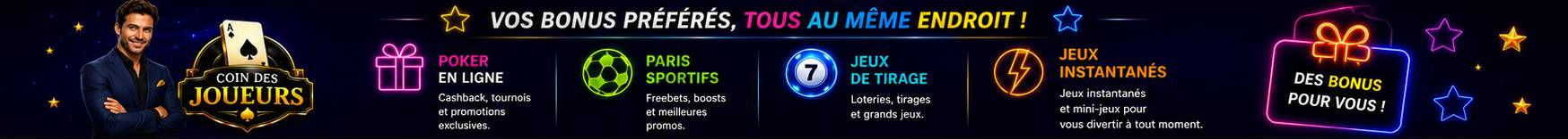 Bonus FDJ et offres PMU - Coin des Joueurs