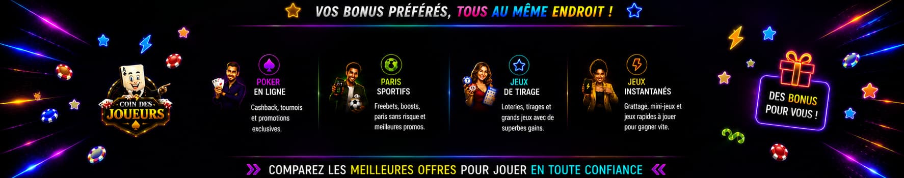 Coin des Joueurs - Bonus Poker, Paris Sportifs et Jeux FDJ