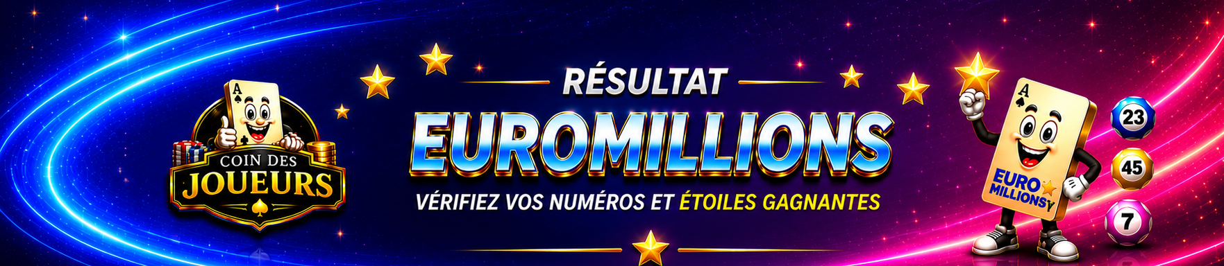 Résultat EuroMillions Coin des Joueurs