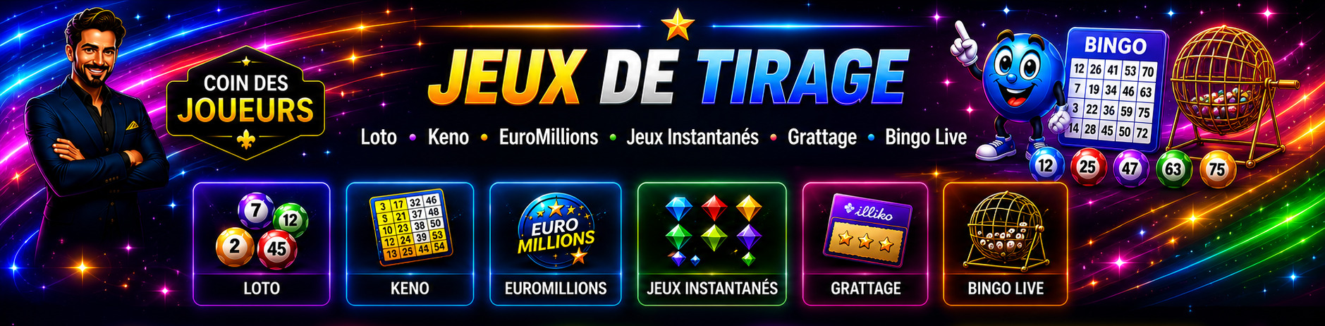Jeux de tirage Loto EuroMillions et Keno - Coin des Joueurs