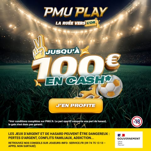 PMU PLAY Sport - jusqu'à 100 euros en cash, selon conditions